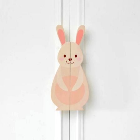 Handcrafted Acacia Wood Rabbit Cabinet Handles Set